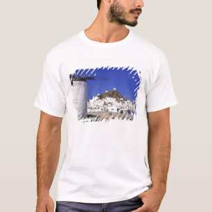 Camiseta Ios, Grecia. El blanco y el blanco hermosos y cruj