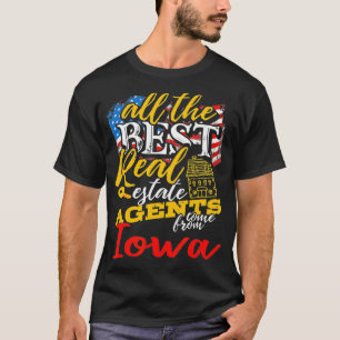 Camiseta Iowa Agentes Inmobiliarios Bandera Estadounidense 