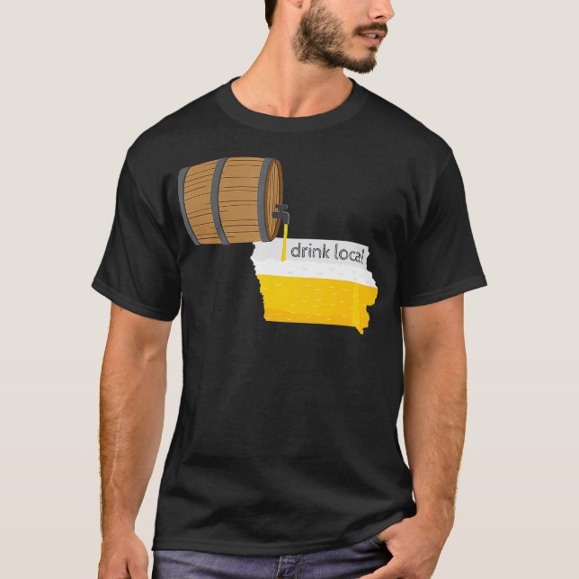 Camiseta Iowa Bebe un regalo local para IA Craft Beer (Anverso)