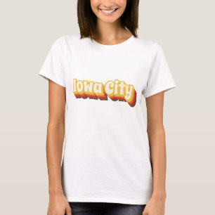 Camiseta Iowa City Retro Vintage Textos
