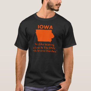 Camiseta Iowa - Como Esperar En La Cola Del DMV...