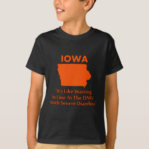 Camiseta Iowa - Como Esperar En Línea En El Departamento De