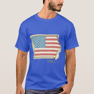 Camiseta Iowa divertida mezcla de geografía