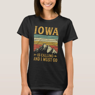 Camiseta Iowa Está Llamando Y Debo Ir_1