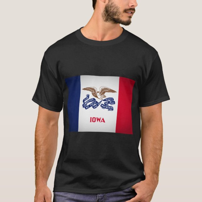 Camiseta Iowa Flag of State Oversized (Anverso)
