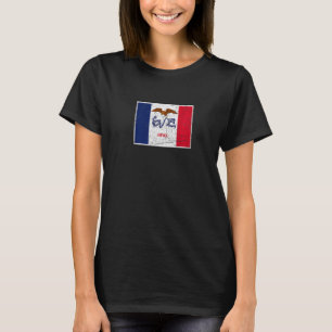 Camiseta Iowa Flag State Vintage Style