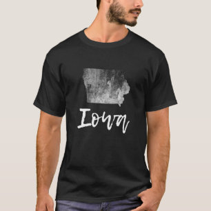 Camiseta Iowa Ia Map Grunge Vintage Gráfico Hombres De Esta