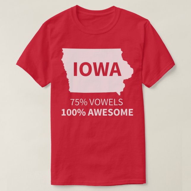 Camiseta Iowa Iowa 75 Vocos 100 Impresionantes (Diseño del anverso)