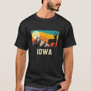 Camiseta Iowa Nature Wild Deer Retro Senderismo por el atar