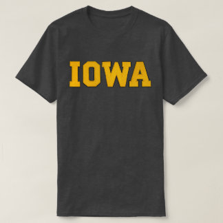 Camiseta Iowa negro y dorado
