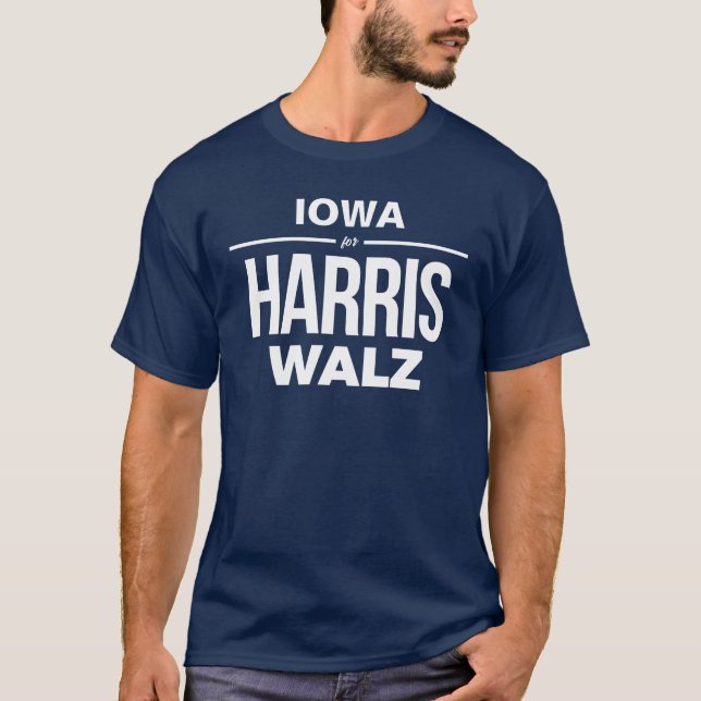Camiseta Iowa para Harris Walz (Anverso)