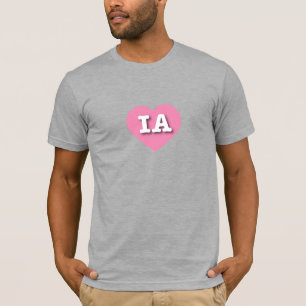 Camiseta Iowa Pink Heart - Amo IA