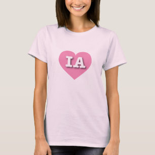 Camiseta Iowa Pink Heart - Amo IA