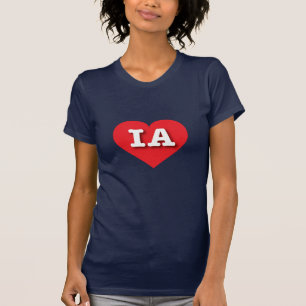Camiseta Iowa Red Heart - Amo IA