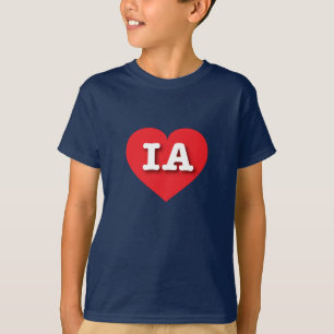 Camiseta Iowa Red Heart - Amo IA