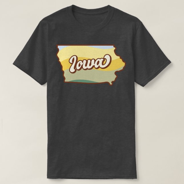 Camiseta Iowa Retro TShirt (Diseño del anverso)