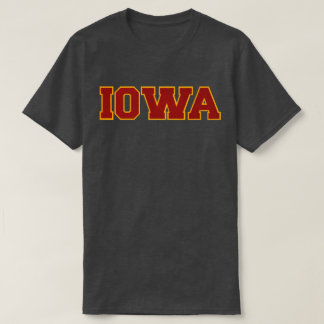 Camiseta Iowa rojo y dorado
