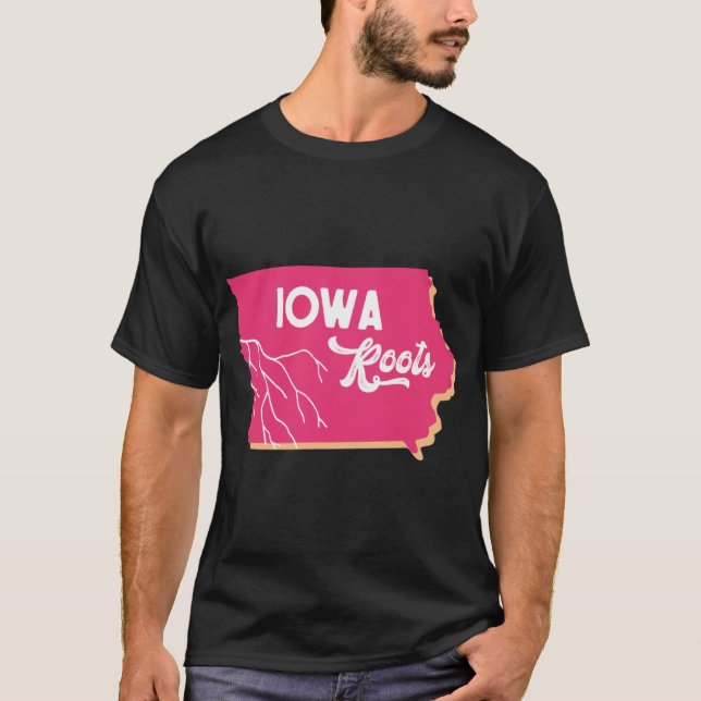 Camiseta Iowa Roots Pink Orange (Anverso)