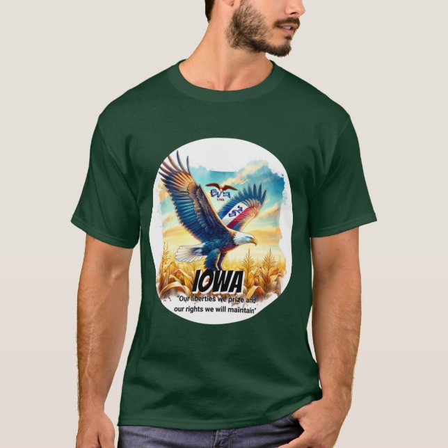 Camiseta Iowa Soaring Spirit of the Bald Eagle State Animal (Anverso)