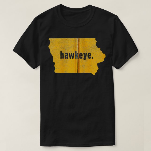 Camiseta Iowa State Nickname Hawkeye [angustiado] Zip (Diseño del anverso)
