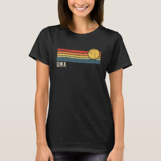 Camiseta Iowa USA Retro Sunset Distresal Style 1