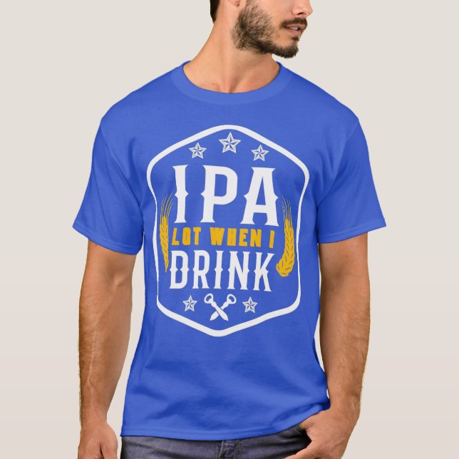 Camiseta IPA Cuando Bebí Diseño De Citas - Cerveza Craft Gr (Anverso)