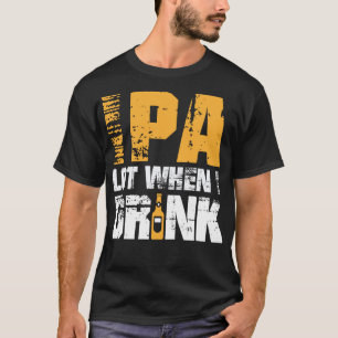 Camiseta IPA Cuando Bebí Diseño - Graciosa Bata De Cerveza
