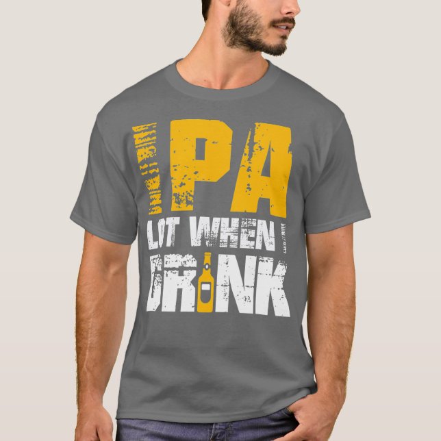 Camiseta IPA Cuando Bebí Diseño - Gradilla divertida de cer (Anverso)