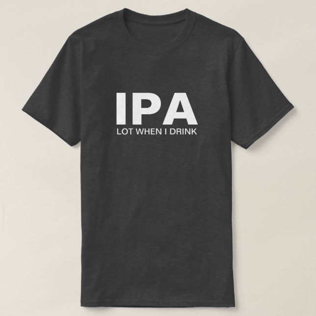 Camiseta IPA Divertida Bebida (Diseño del anverso)