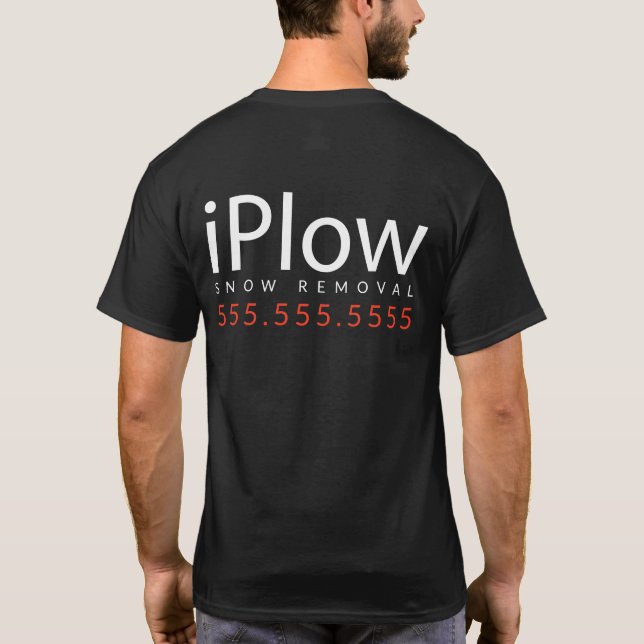 Camiseta iPlow. Aro nieve. Retirada de la nieve Merch (Reverso)