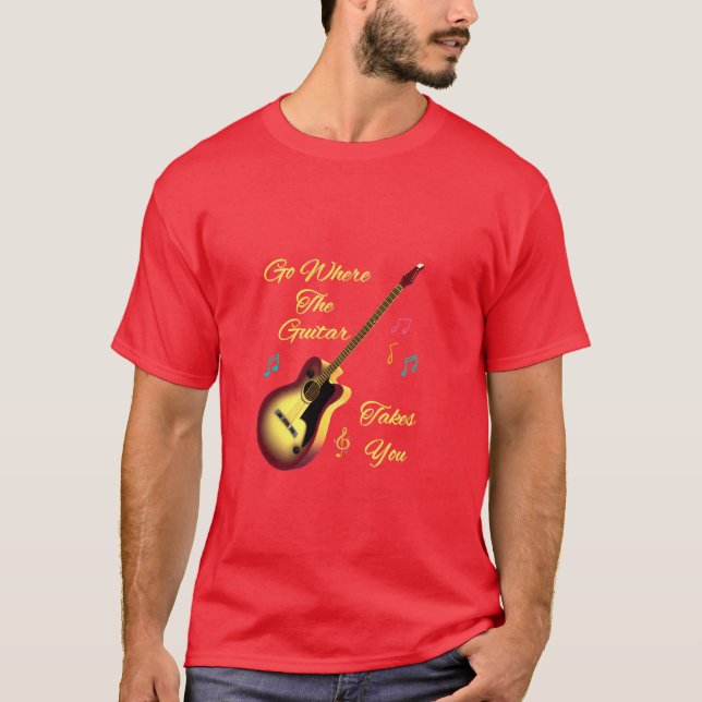 Camiseta Ir A Donde Te Lleva La Guitarra (Anverso)