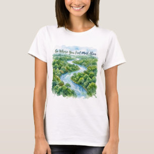 Camiseta Ir a donde te sientas más vivo Ilustración de la n