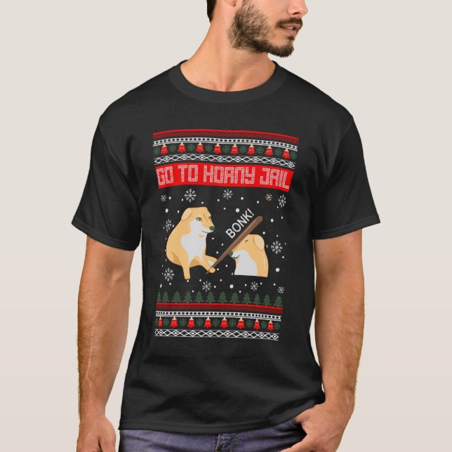 Camiseta Ir A Horny Cail Ugly Bonk Meme (Anverso)