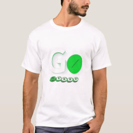 Camiseta Ir a la tipografía verde Minimalista Arte ambienta