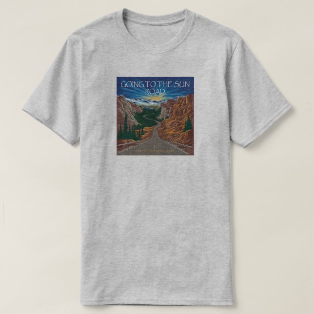 Camiseta Ir A Sun Road Montana Vista (Diseño del anverso)