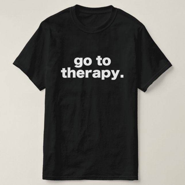 Camiseta ir a terapia (Diseño del anverso)