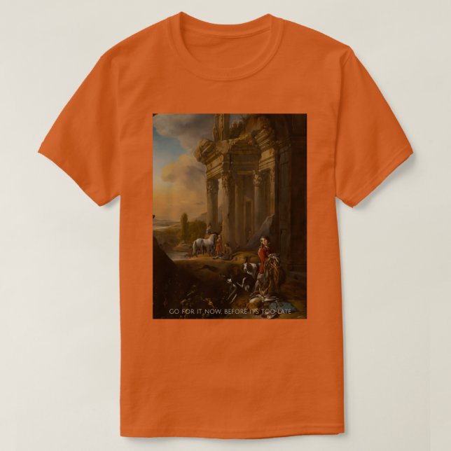 Camiseta ir ahora antes de que sea demasiado tarde (Diseño del anverso)