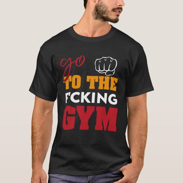 Camiseta Ir al gimnasio maldito Saying Muscles GYM (Anverso)