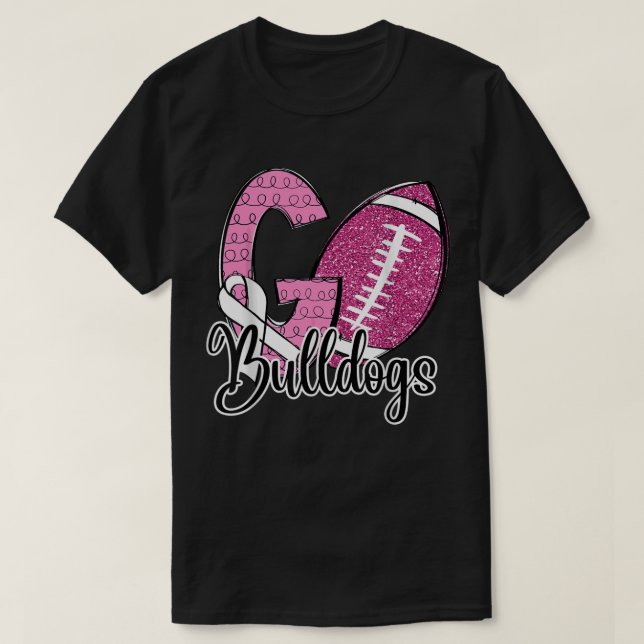 Camiseta Ir Bulldoges Escuela Deportes Ventilador Espíritu  (Diseño del anverso)