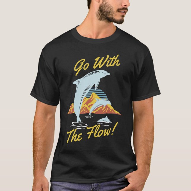 Camiseta Ir Con El Delfín De Flujo (Anverso)