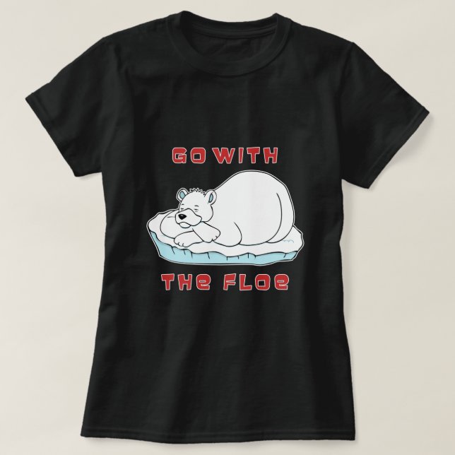 Camiseta Ir con el oso polar flotante (Diseño del anverso)