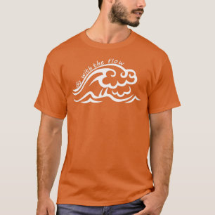 Camiseta Ir Con Las Ondas De Curling De Flujo Doodle Summer