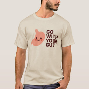 Camiseta Ir Con Su Gente - Cute Sonriente Stomach Illustrat