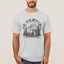 Camiseta Ir de camping es más barato que la terapia cita di