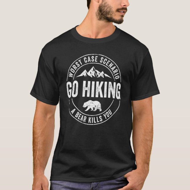 Camiseta Ir de excursión Chiste papá Camping al aire libre (Anverso)
