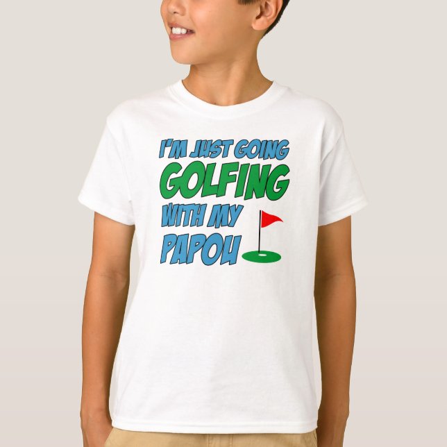 Camiseta Ir de golf con Papou Greek Grandchild (Anverso)