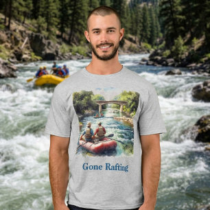 Camiseta Ir en Balsa Aventura de Río de Aguas Bravas Hombre