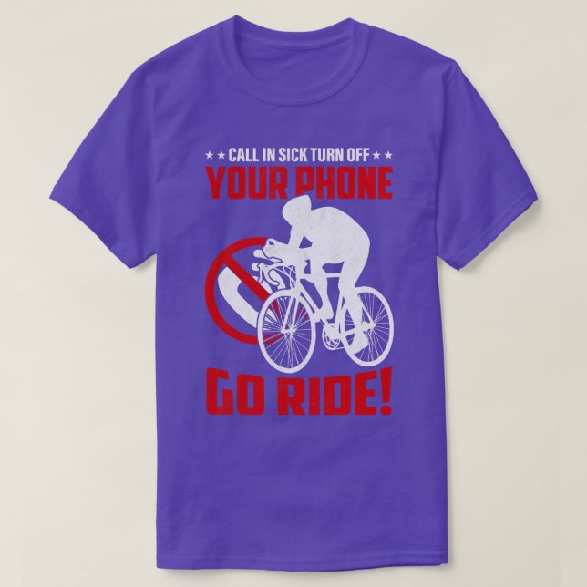 Camiseta Ir en bicicleta divertida (Diseño del anverso)