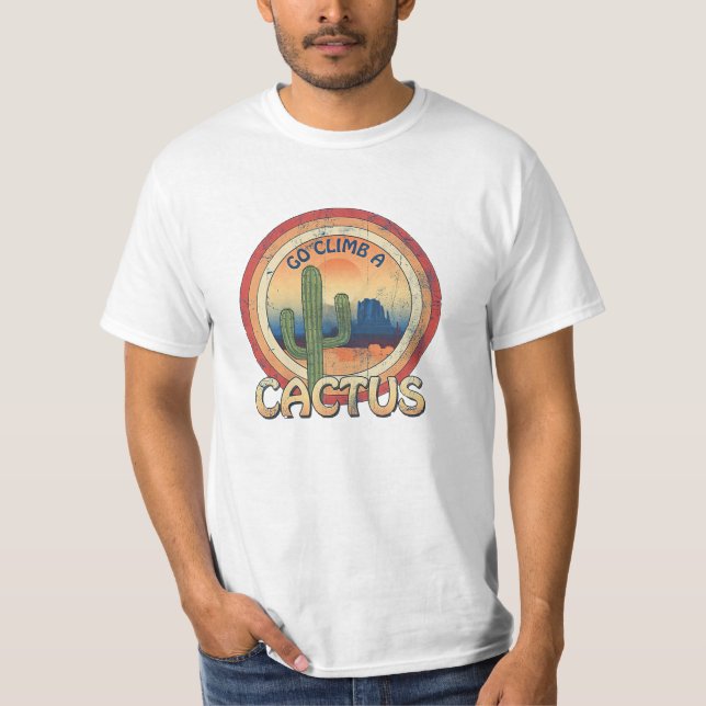 Camiseta Ir Escalar un cactus (Anverso)