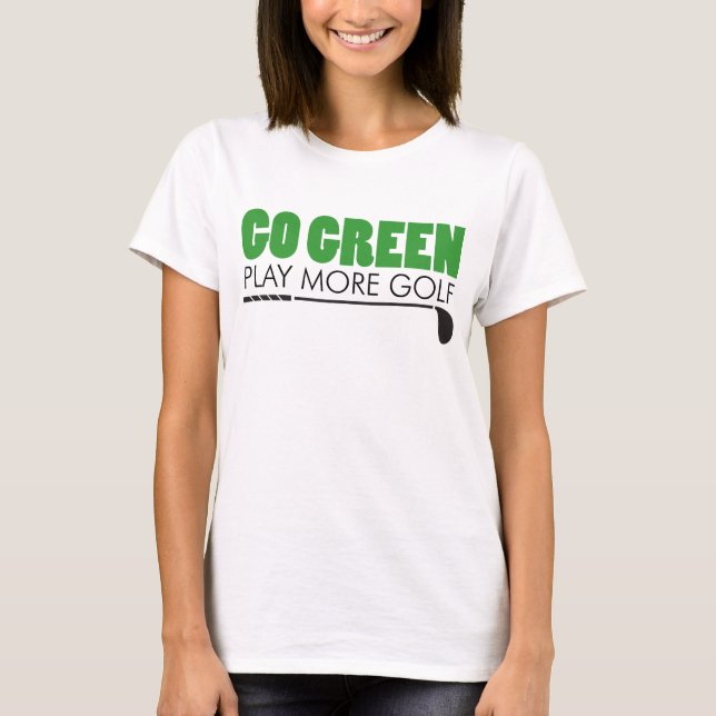 Camiseta Ir Juego Verde Más Golf (Anverso)